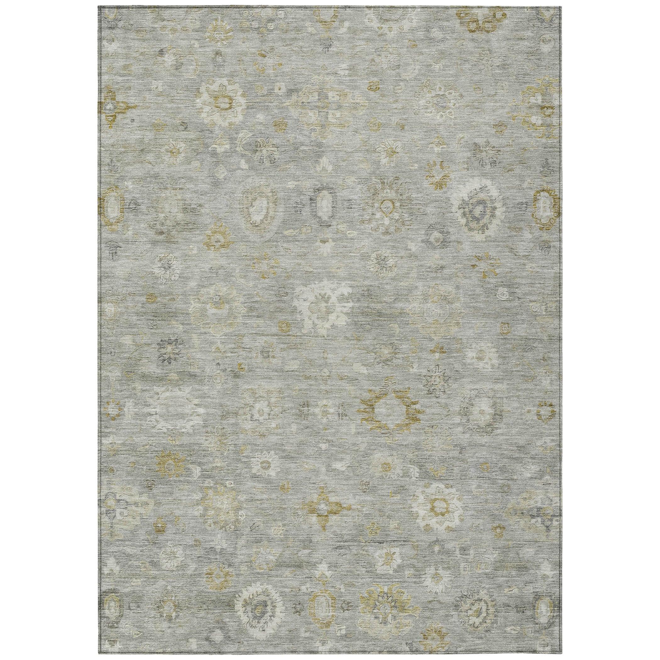 Addison Rugs Laeara Gray Washable Indoor-Outdoor Rug