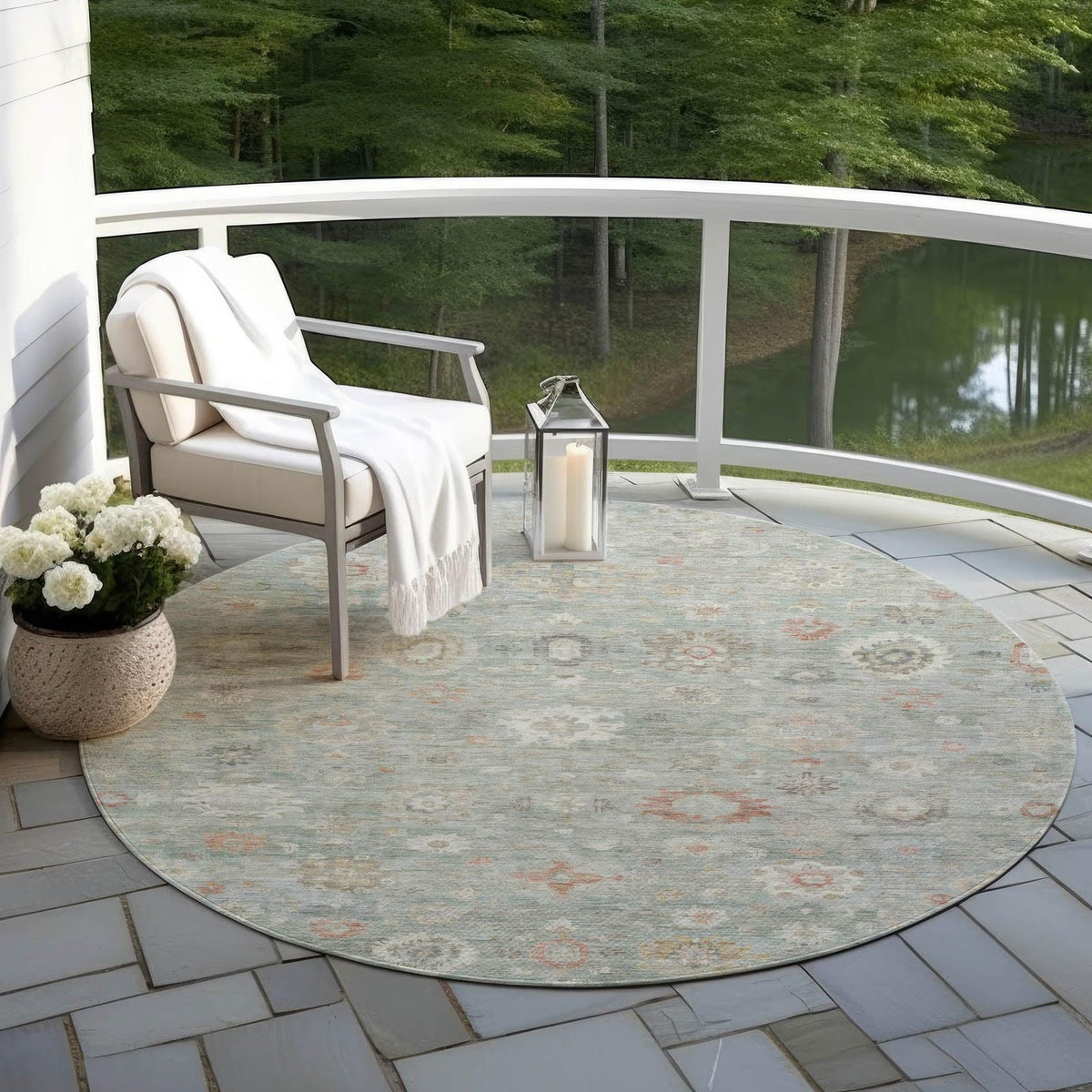 Addison Rugs Laeara Green Washable Indoor-Outdoor Rug