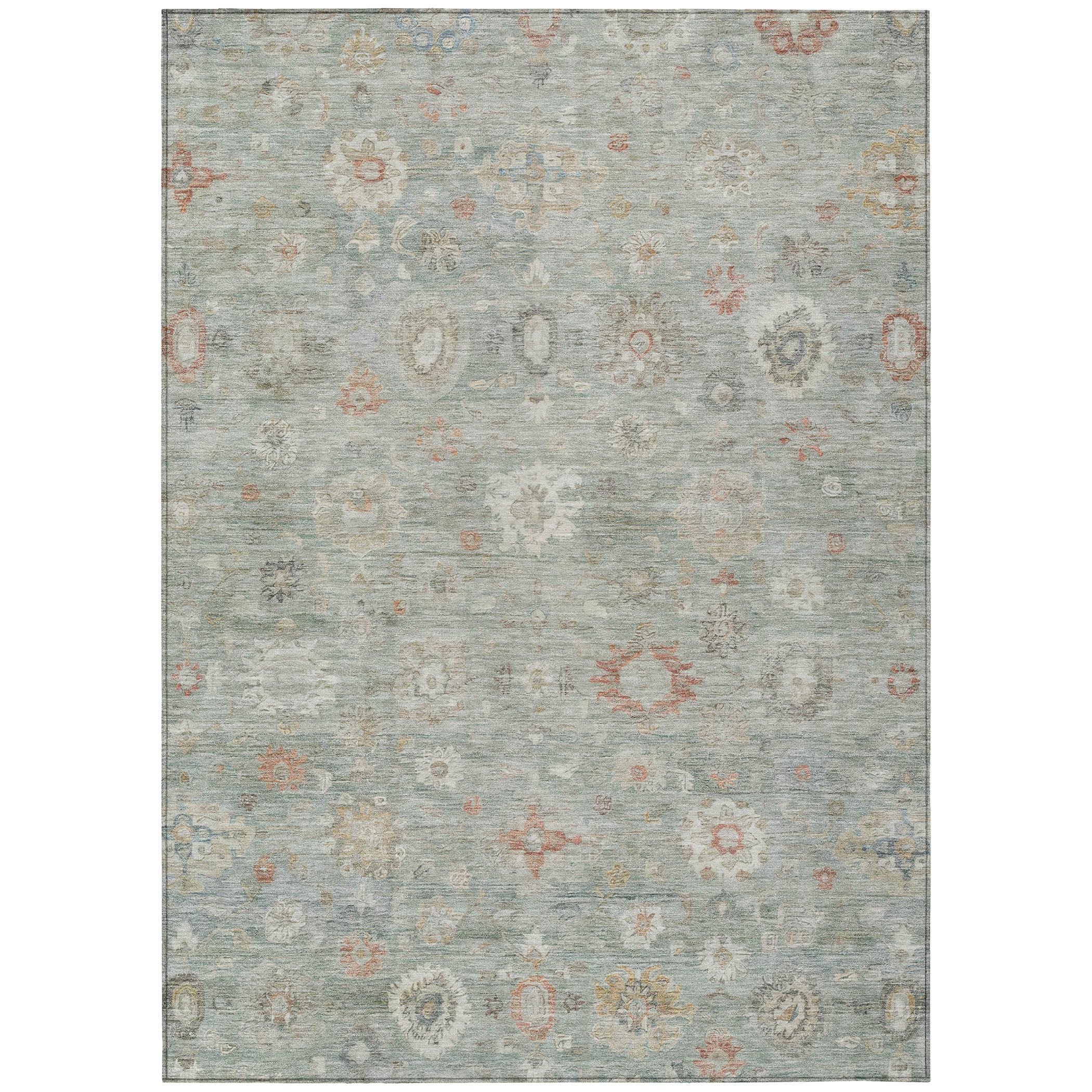 Addison Rugs Laeara Green Washable Indoor-Outdoor Rug