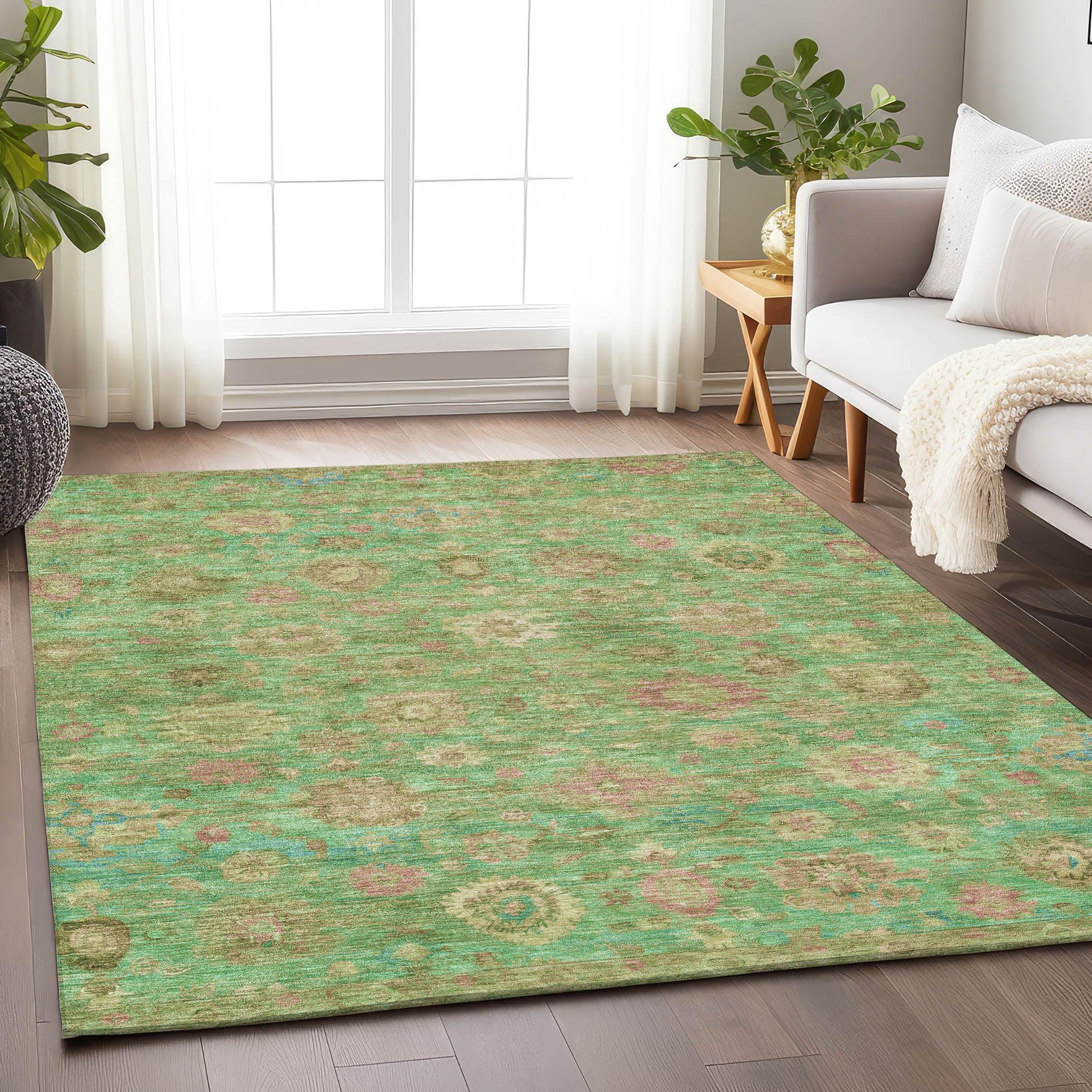 Addison Rugs Laeara Lime Washable Indoor-Outdoor Rug