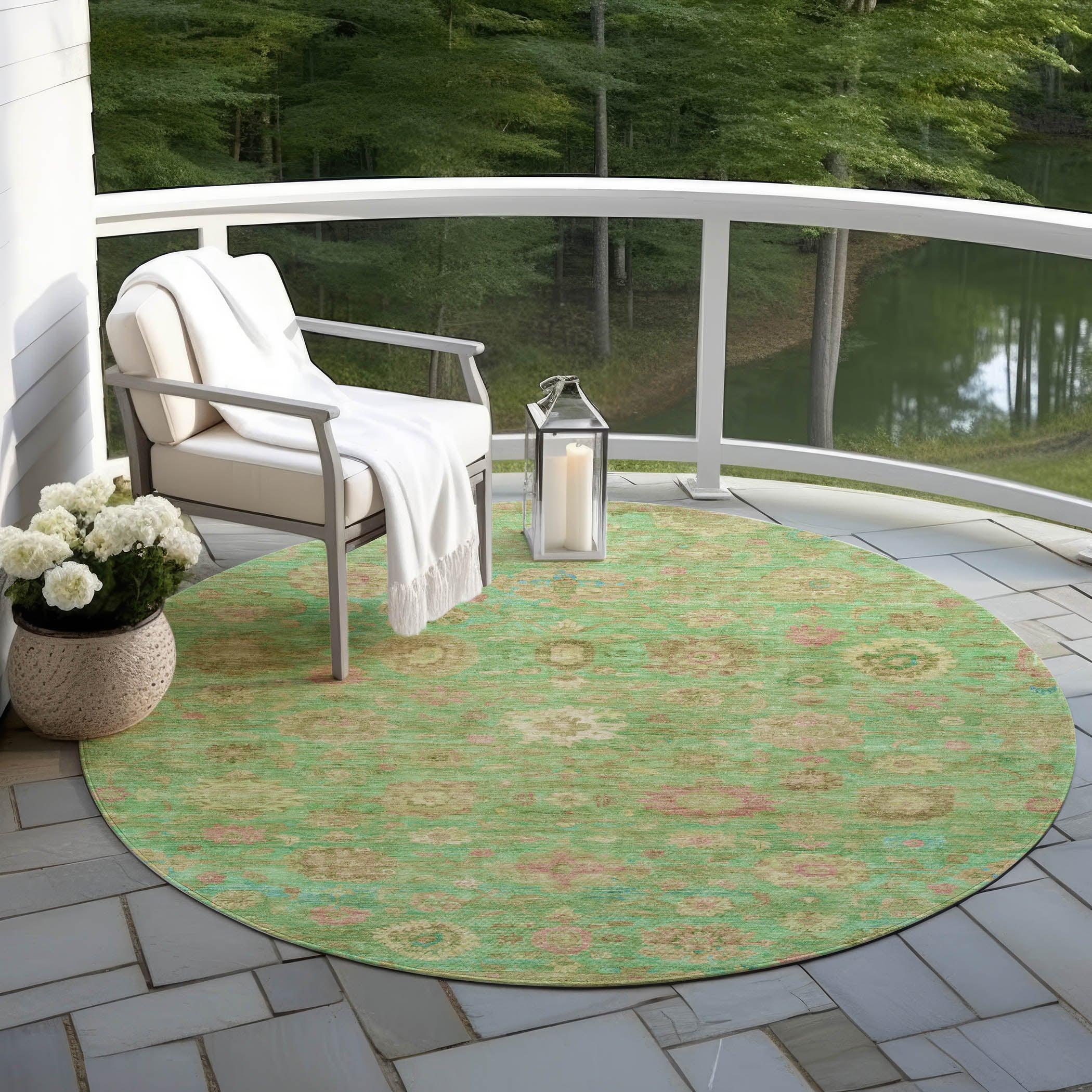 Addison Rugs Laeara Lime Washable Indoor-Outdoor Rug