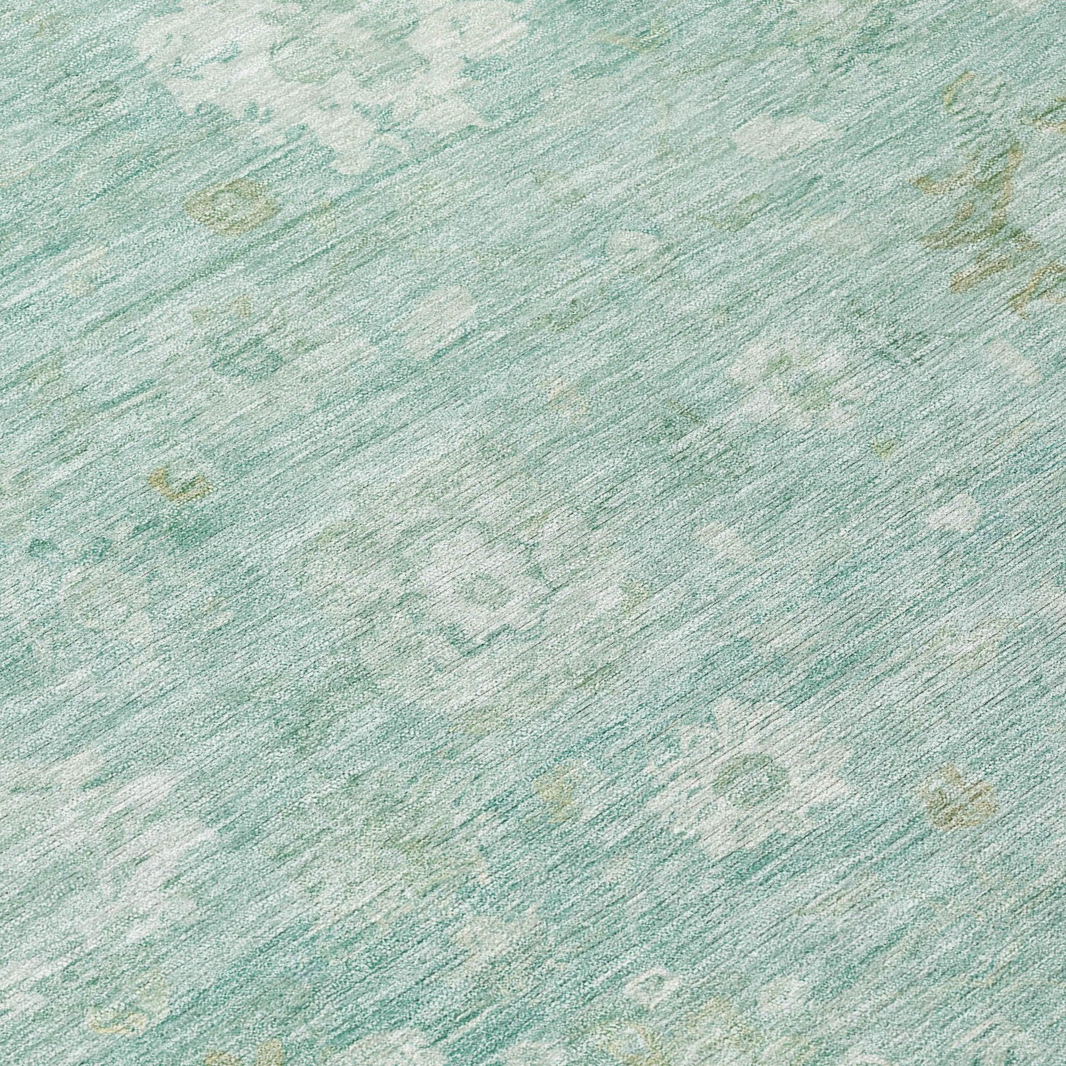 Addison Rugs Laeara Teal Washable Indoor-Outdoor Rug