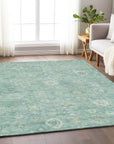 Addison Rugs Laeara Teal Washable Indoor-Outdoor Rug