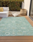 Addison Rugs Laeara Teal Washable Indoor-Outdoor Rug