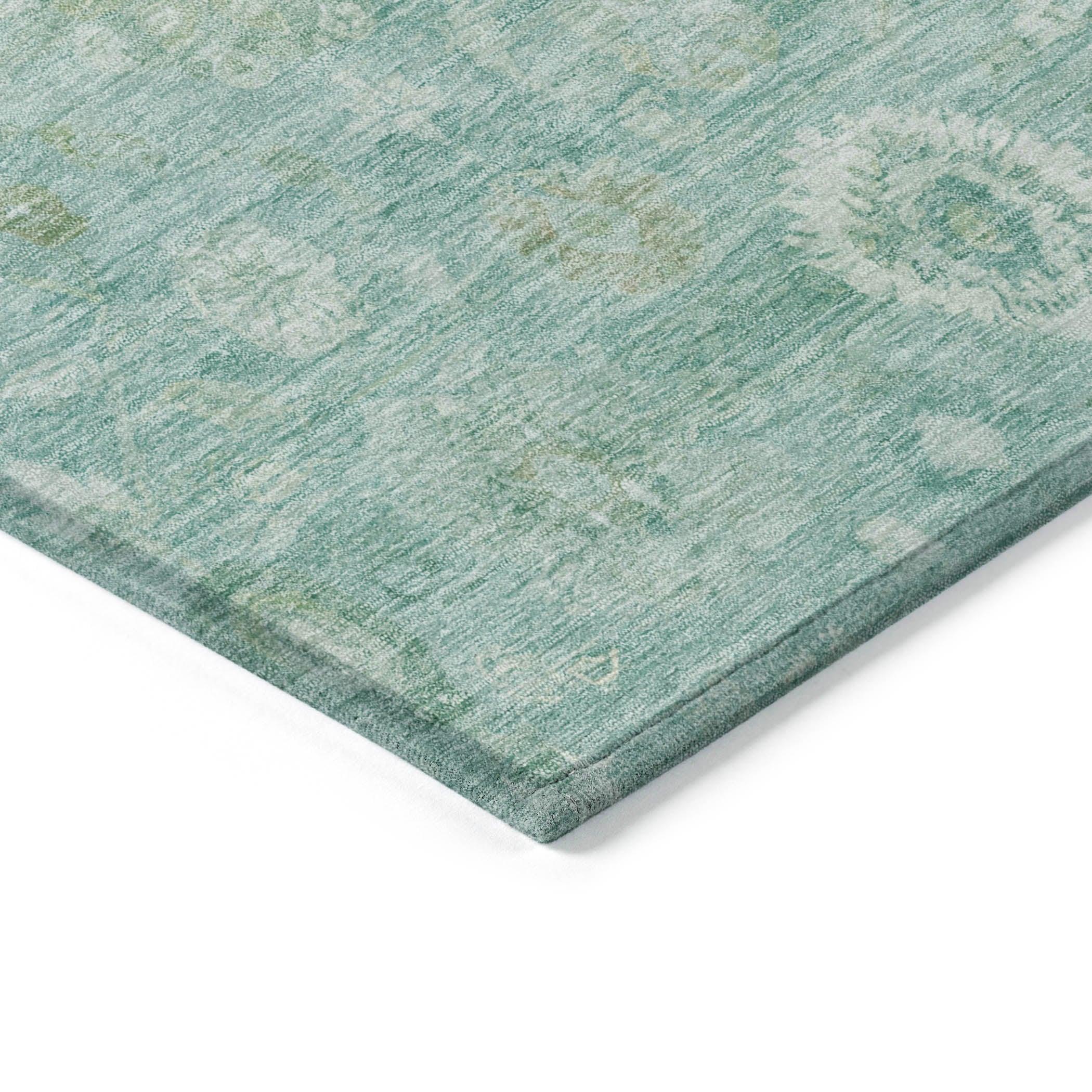 Addison Rugs Laeara Teal Washable Indoor-Outdoor Rug