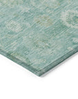Addison Rugs Laeara Teal Washable Indoor-Outdoor Rug