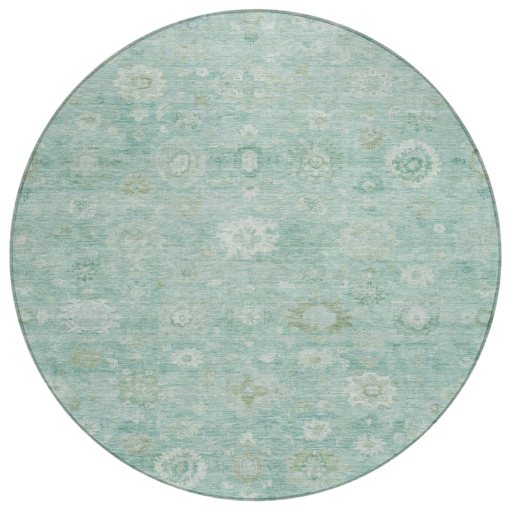 Addison Rugs Laeara Teal Washable Indoor-Outdoor Rug