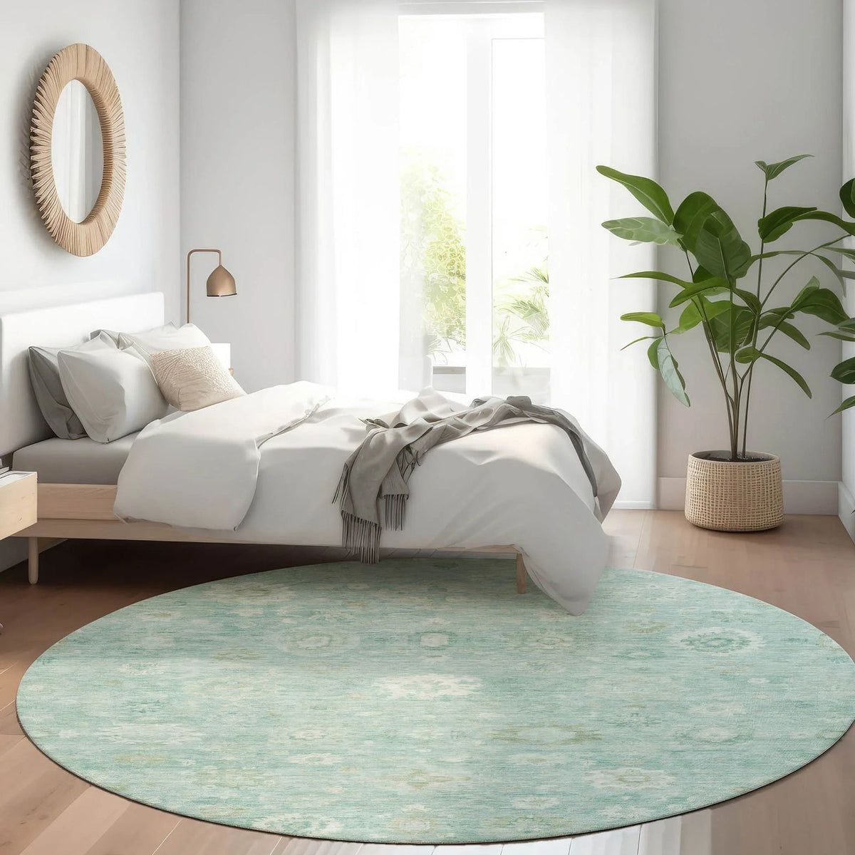 Addison Rugs Laeara Teal Washable Indoor-Outdoor Rug
