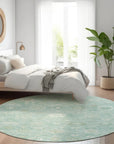 Addison Rugs Laeara Teal Washable Indoor-Outdoor Rug