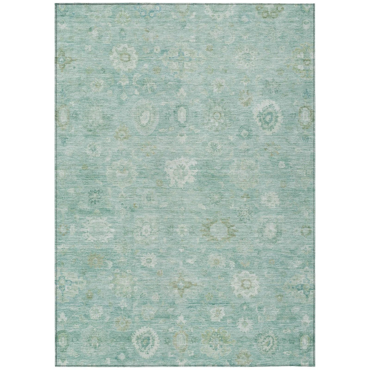 Addison Rugs Laeara Teal Washable Indoor-Outdoor Rug