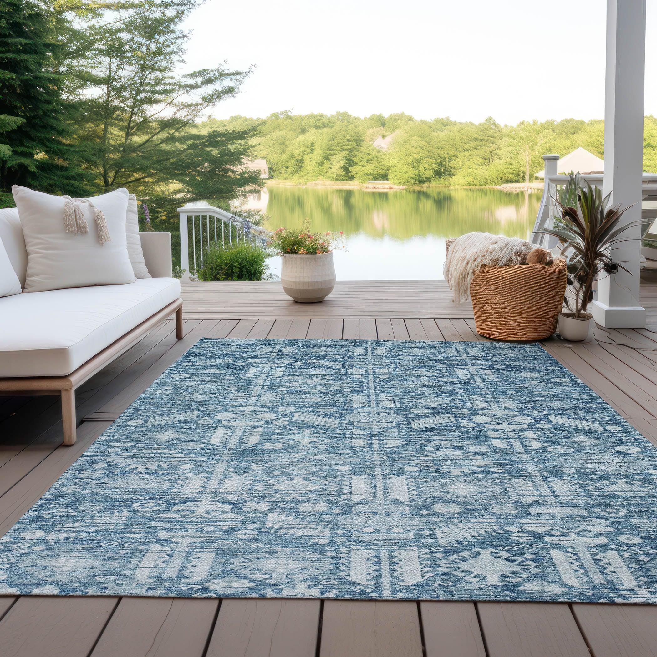 Addison Rugs Laearis Denim Washable Indoor-Outdoor Rug