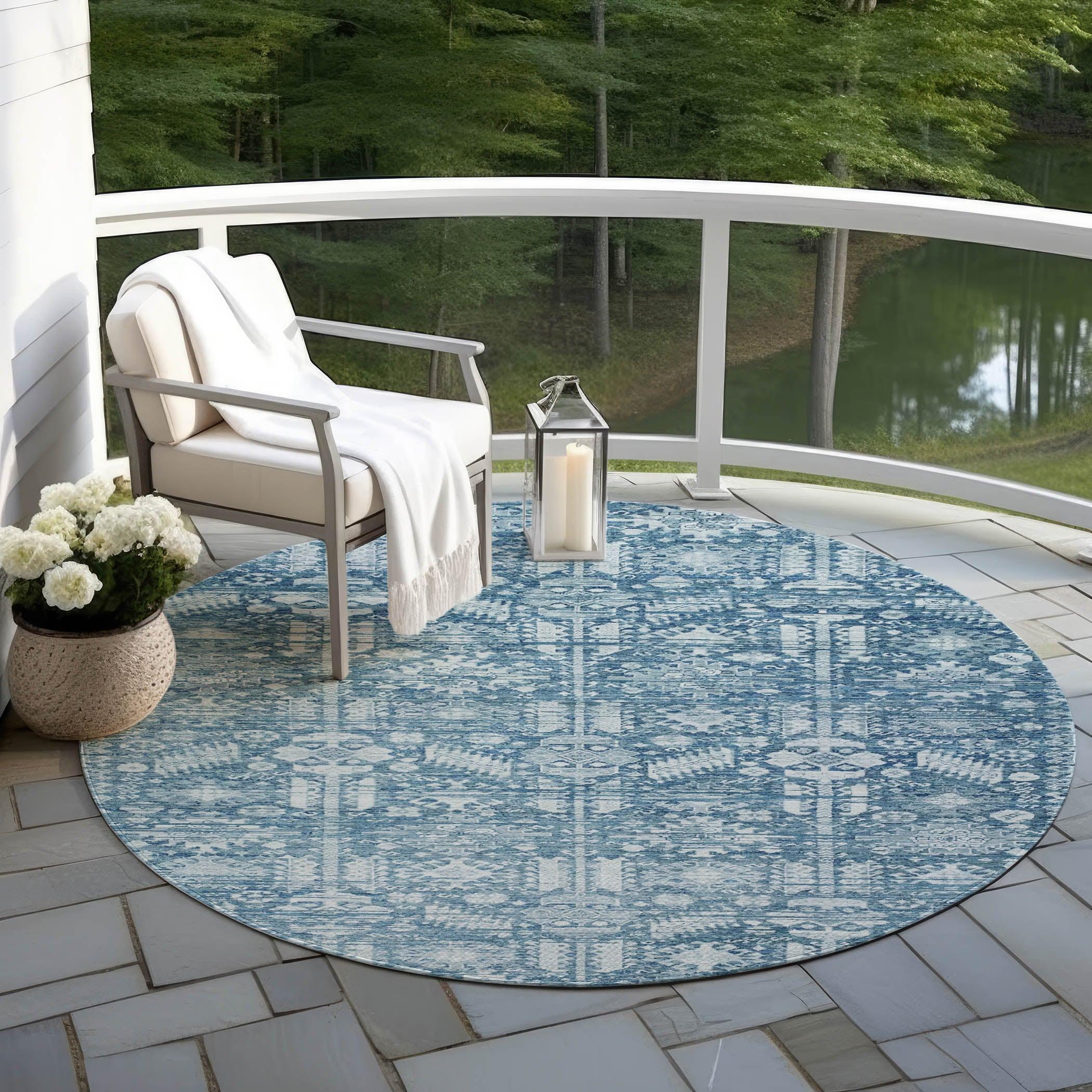Addison Rugs Laearis Denim Washable Indoor-Outdoor Rug