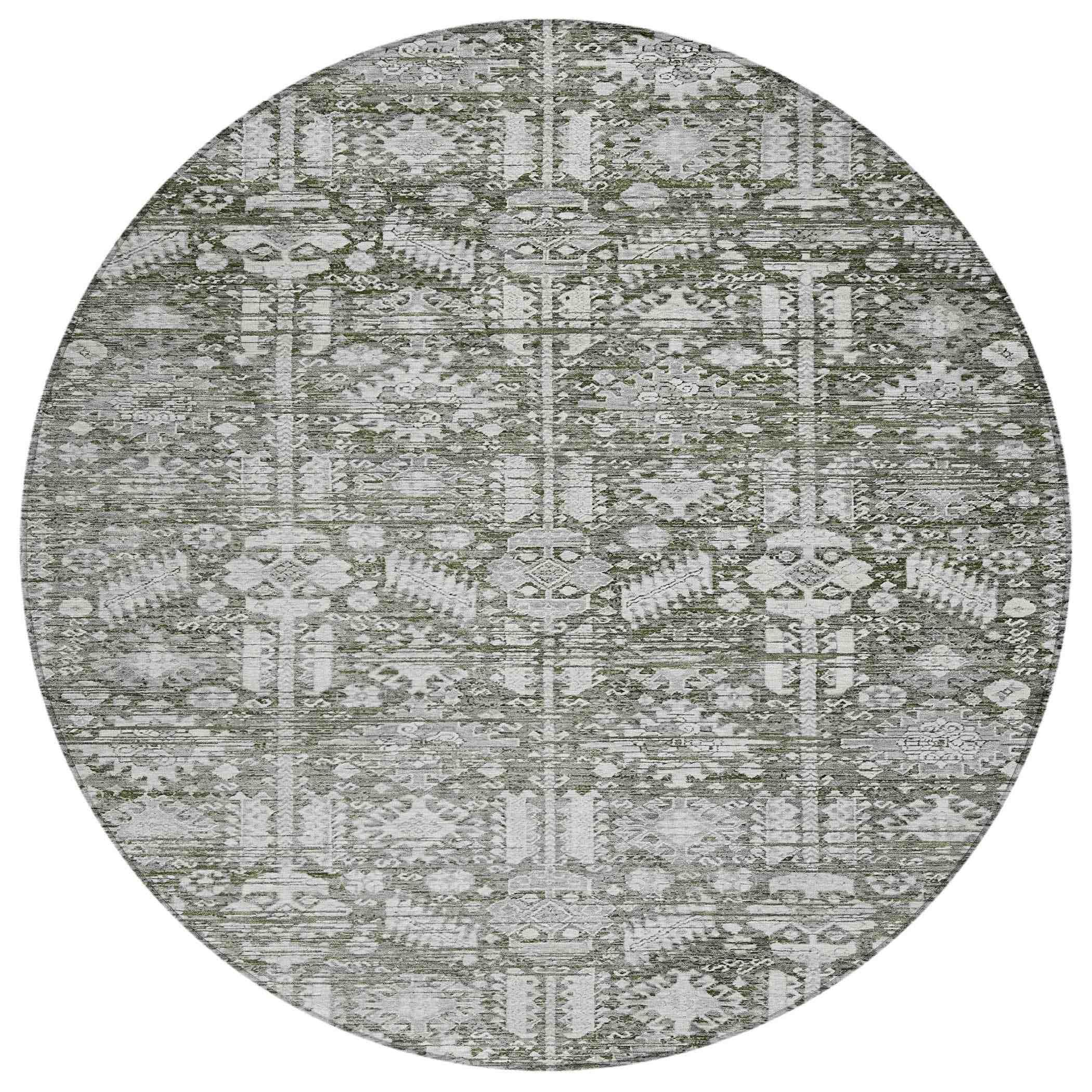 Addison Rugs Laearis Gray Washable Indoor-Outdoor Rug