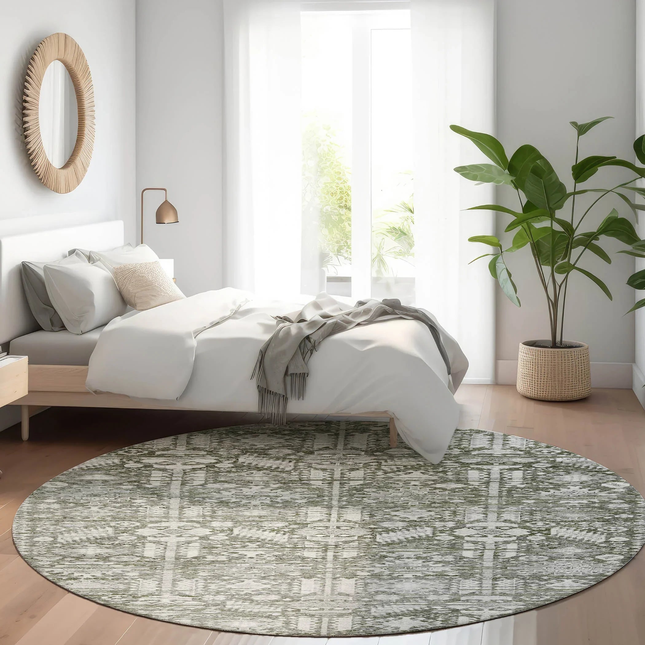 Addison Rugs Laearis Gray Washable Indoor-Outdoor Rug