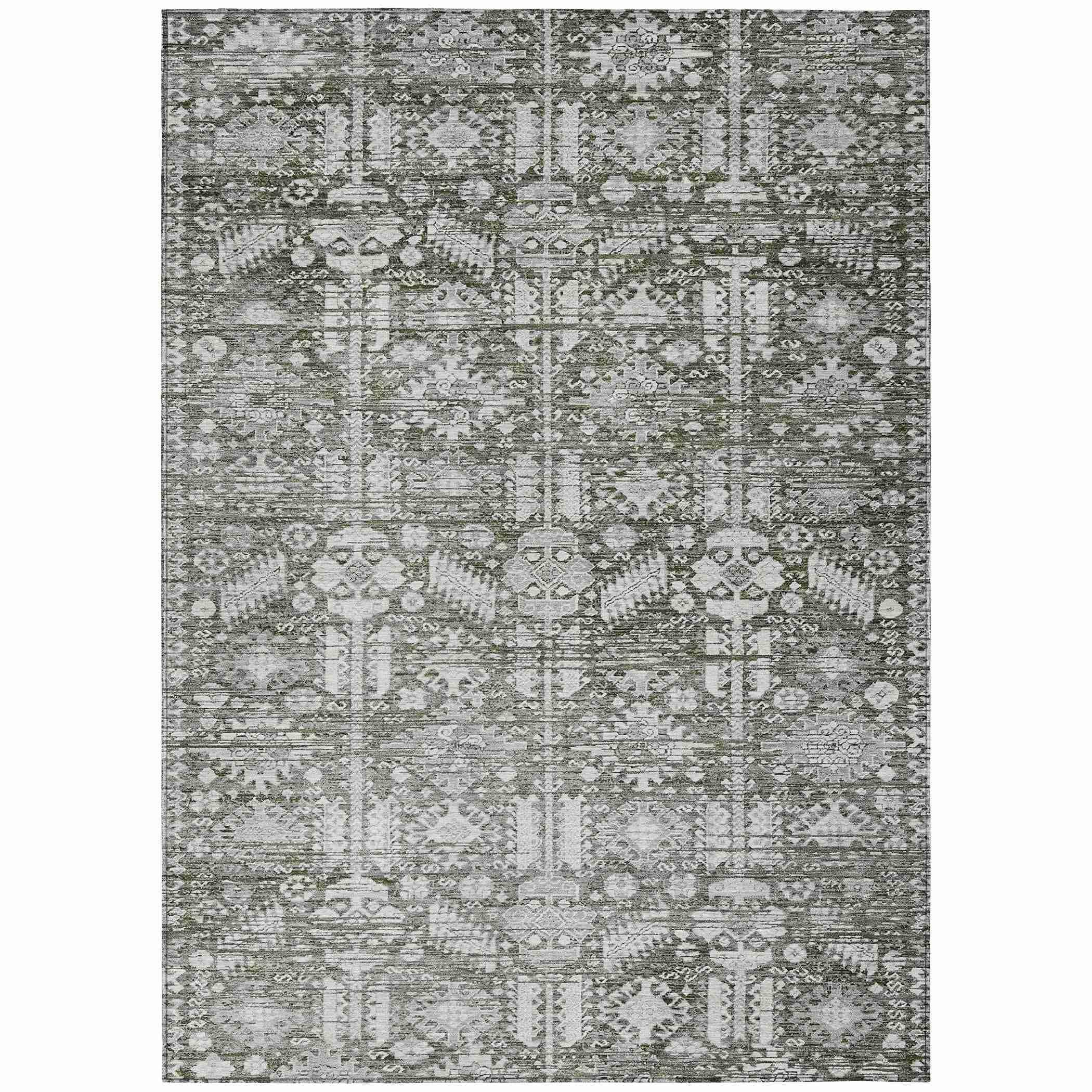 Addison Rugs Laearis Gray Washable Indoor-Outdoor Rug