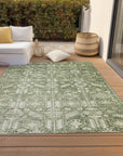 Addison Rugs Laearis Green Washable Indoor-Outdoor Rug