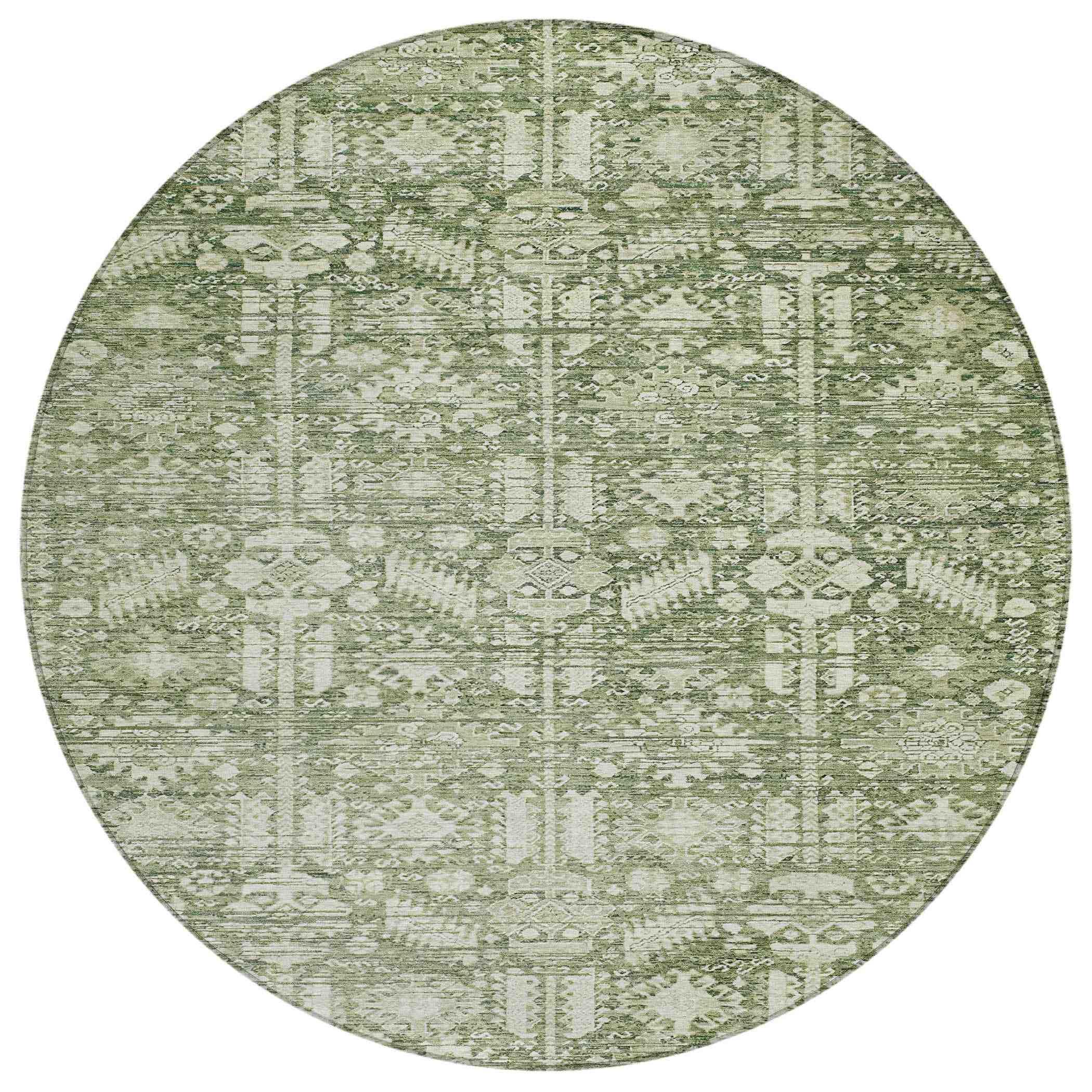 Addison Rugs Laearis Green Washable Indoor-Outdoor Rug
