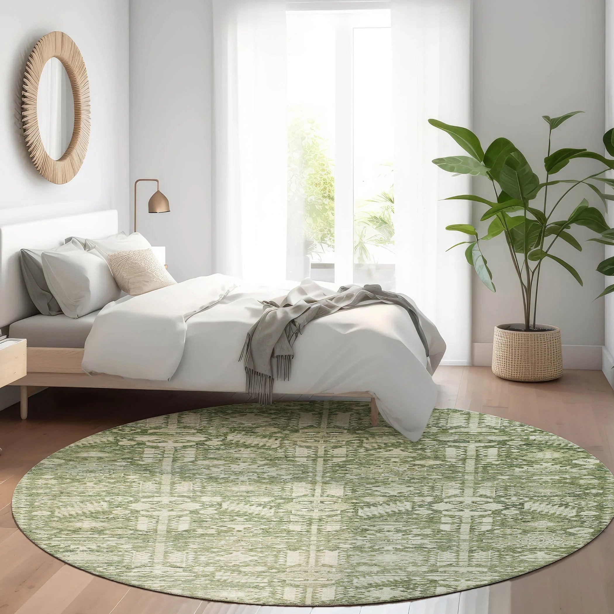 Addison Rugs Laearis Green Washable Indoor-Outdoor Rug