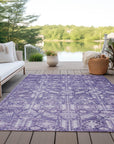 Addison Rugs Laearis Purple Washable Indoor-Outdoor Rug