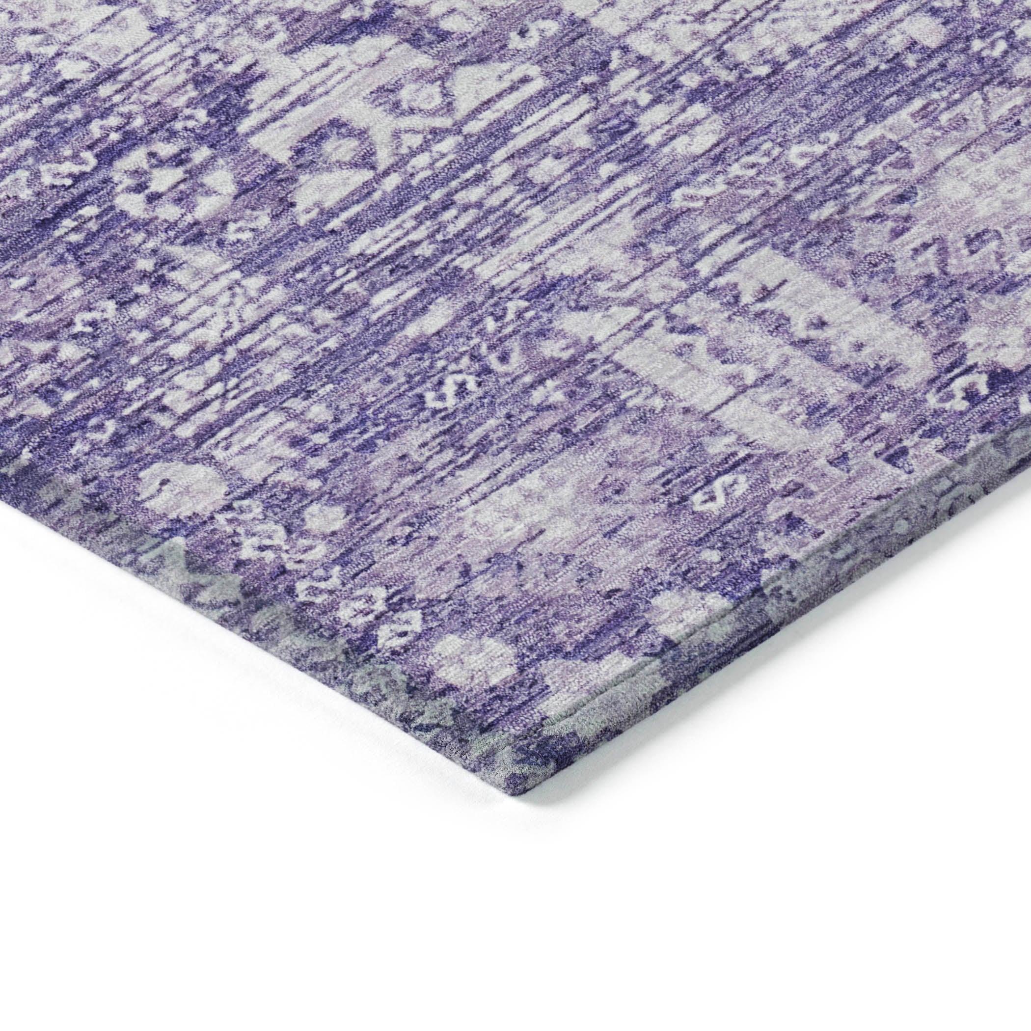 Addison Rugs Laearis Purple Washable Indoor-Outdoor Rug