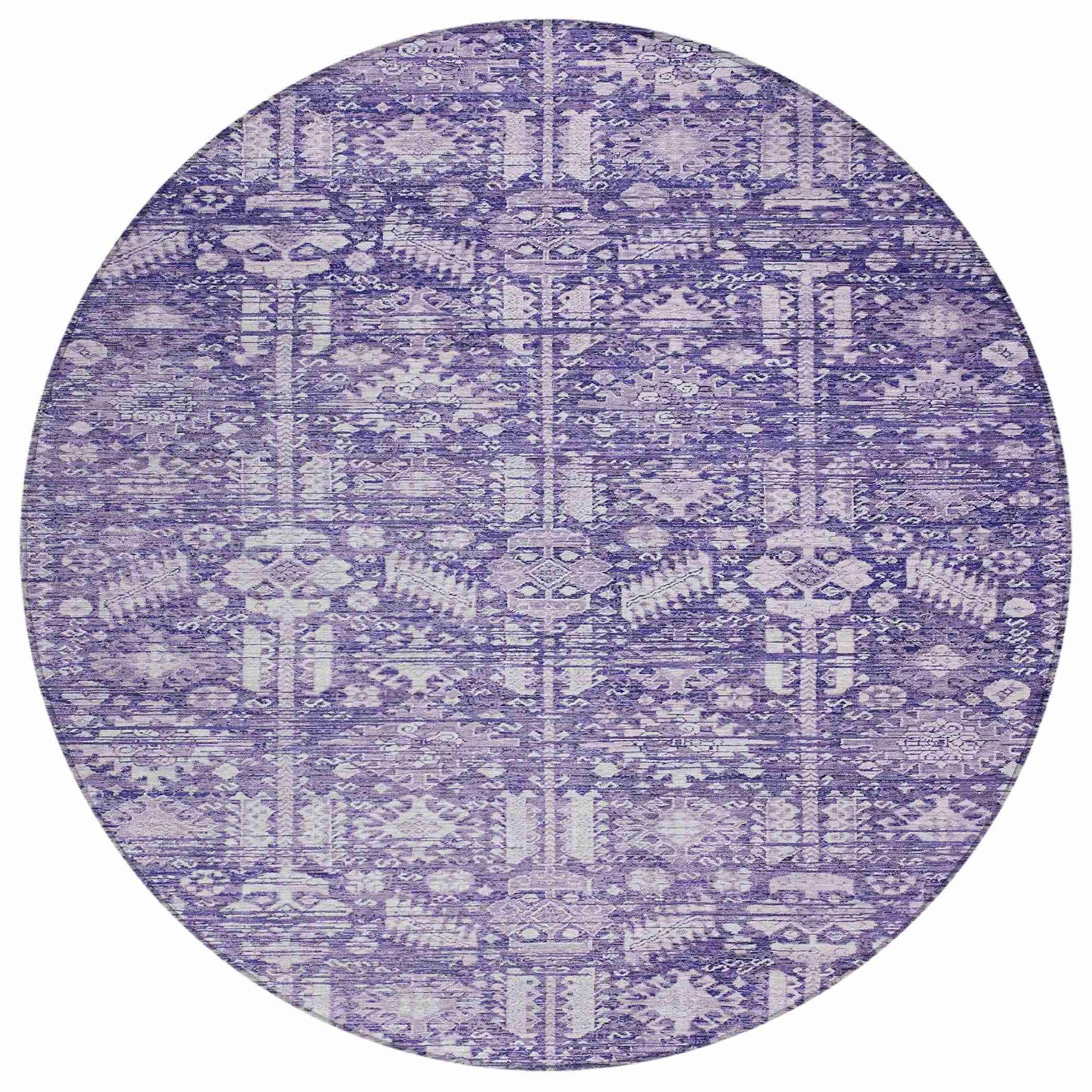 Addison Rugs Laearis Purple Washable Indoor-Outdoor Rug