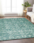 Addison Rugs Laearis Teal Washable Indoor-Outdoor Rug