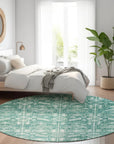 Addison Rugs Laearis Teal Washable Indoor-Outdoor Rug