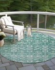 Addison Rugs Laearis Teal Washable Indoor-Outdoor Rug