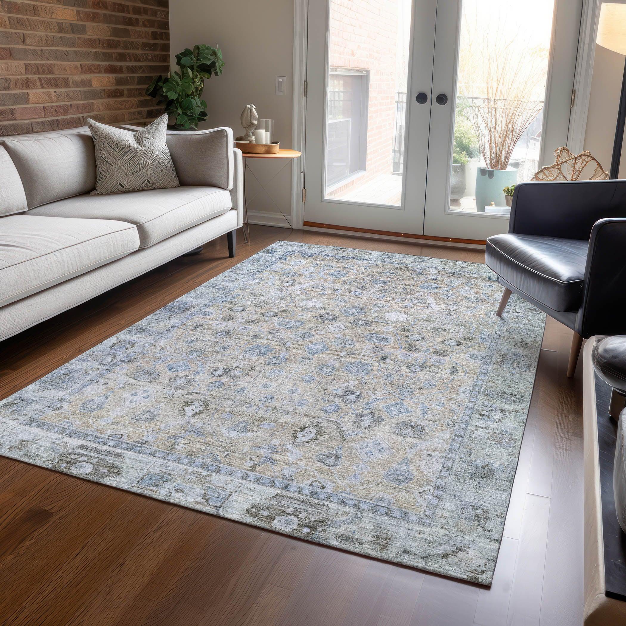 Addison Rugs Laeel Beige Washable Indoor-Outdoor Rug