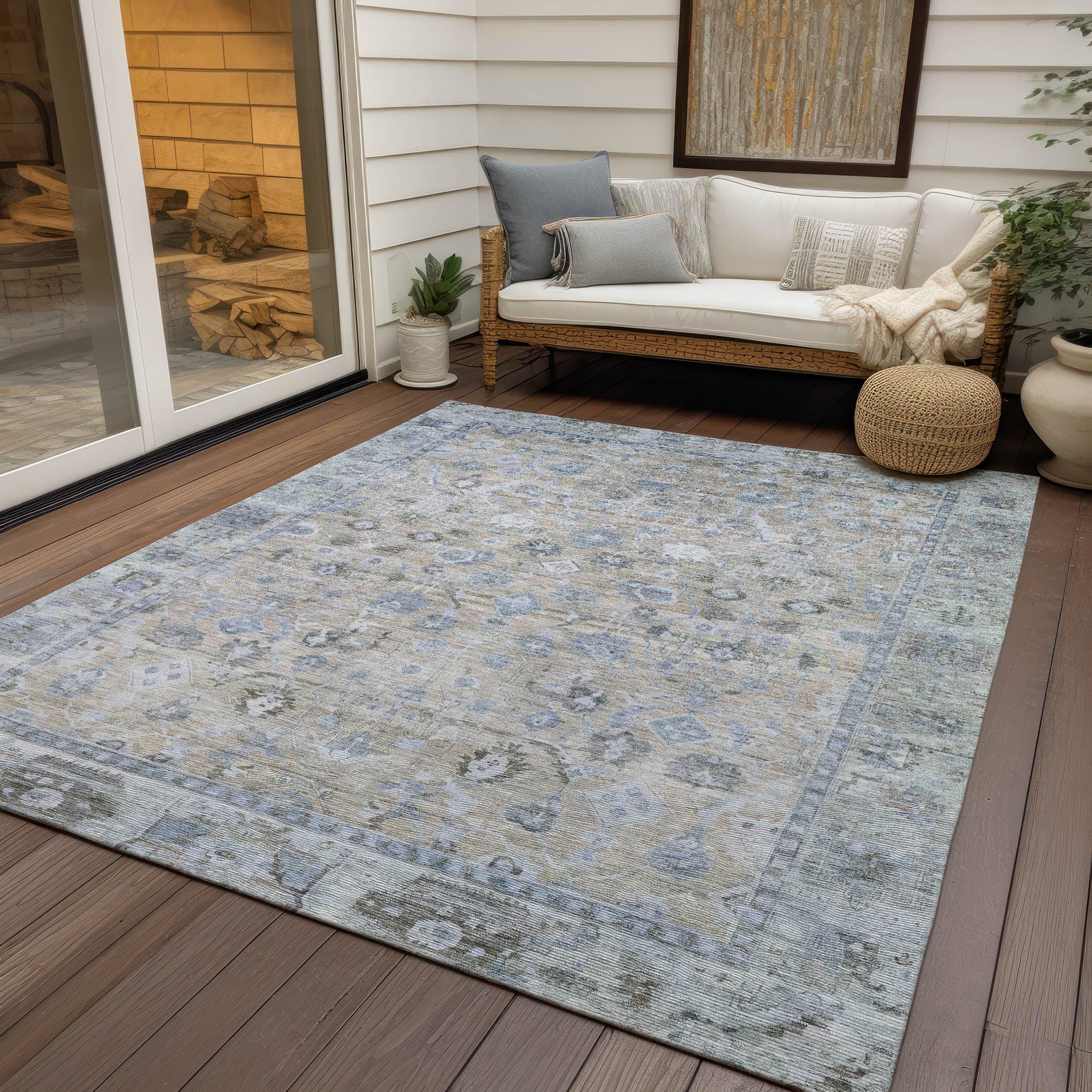 Addison Rugs Laeel Beige Washable Indoor-Outdoor Rug