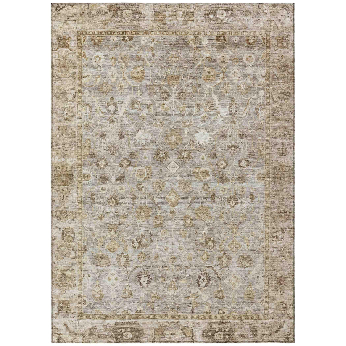 Addison Rugs Laeel Brown Washable Indoor-Outdoor Rug