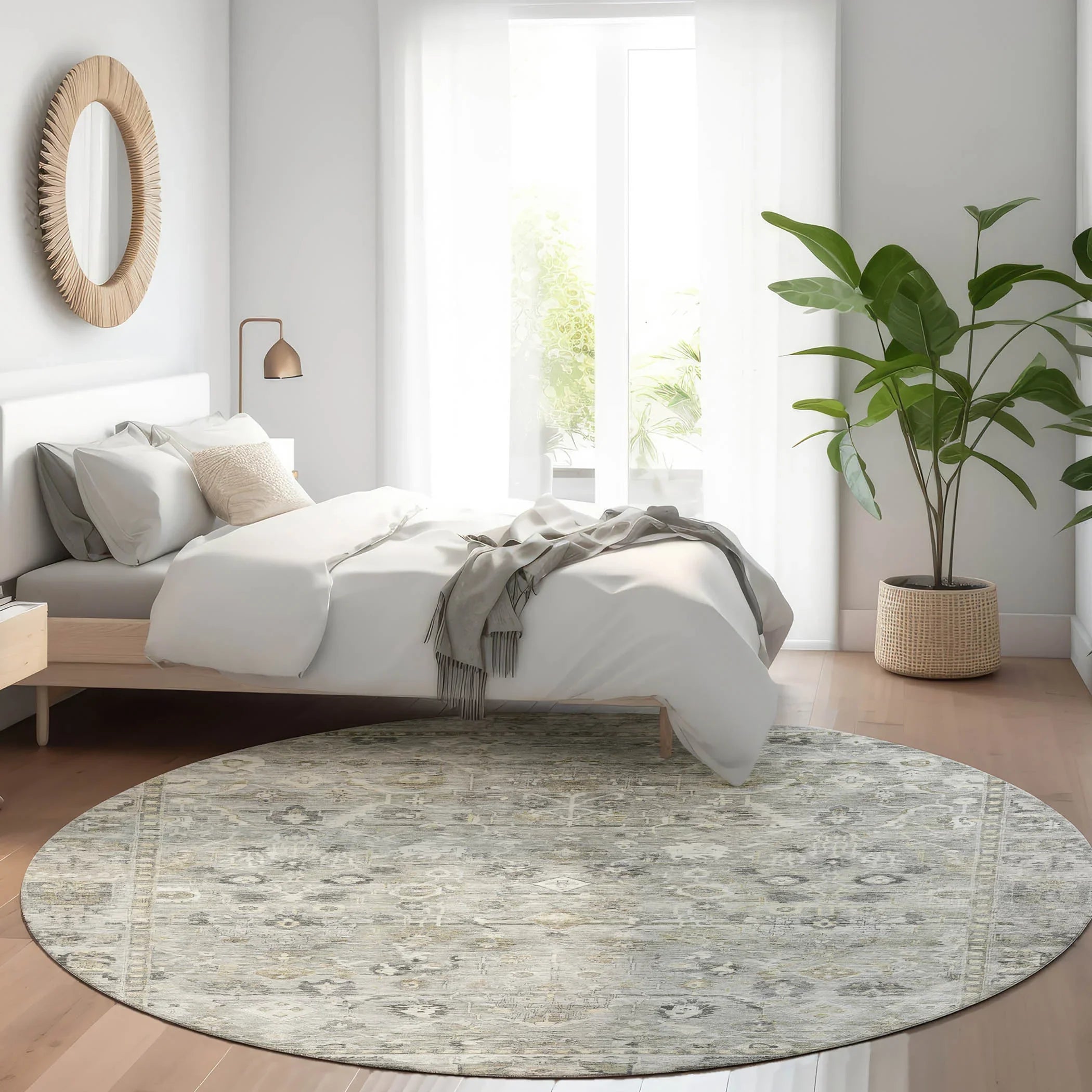 Addison Rugs Laeel Gray Washable Indoor-Outdoor Rug