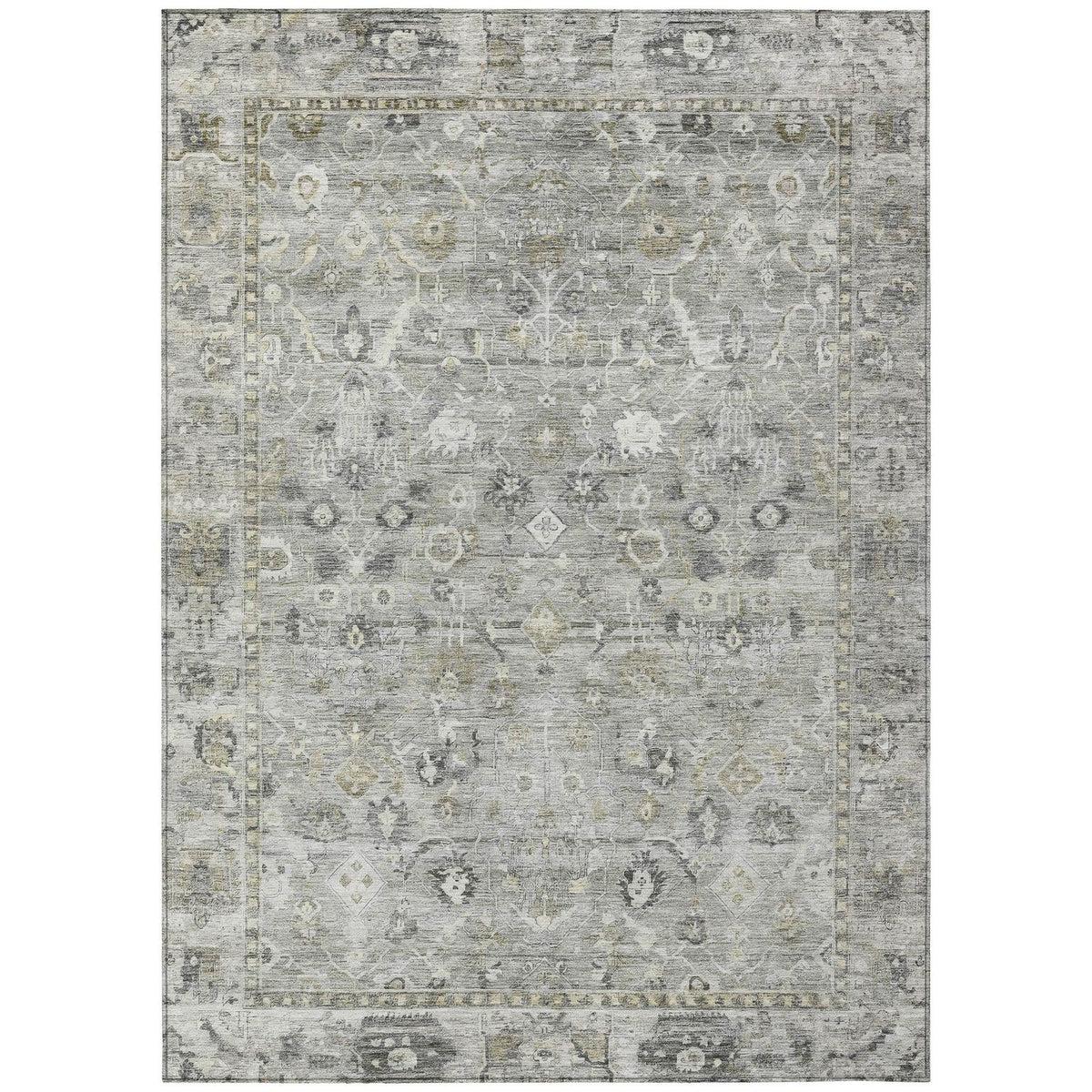 Addison Rugs Laeel Gray Washable Indoor-Outdoor Rug