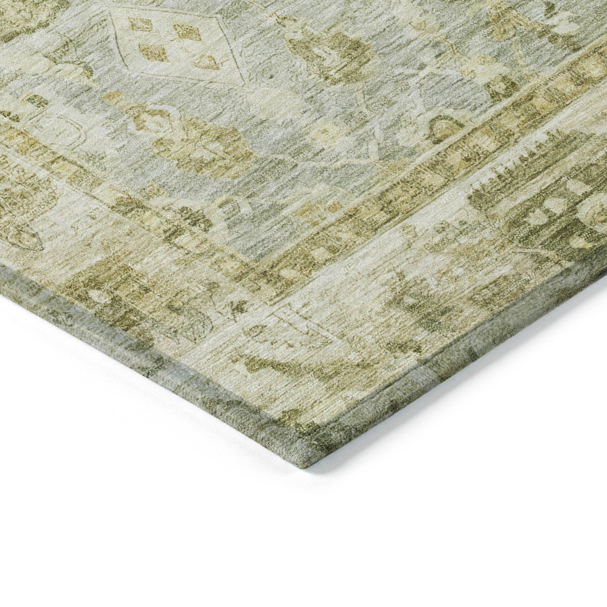 Addison Rugs Laeel Green Washable Indoor-Outdoor Rug