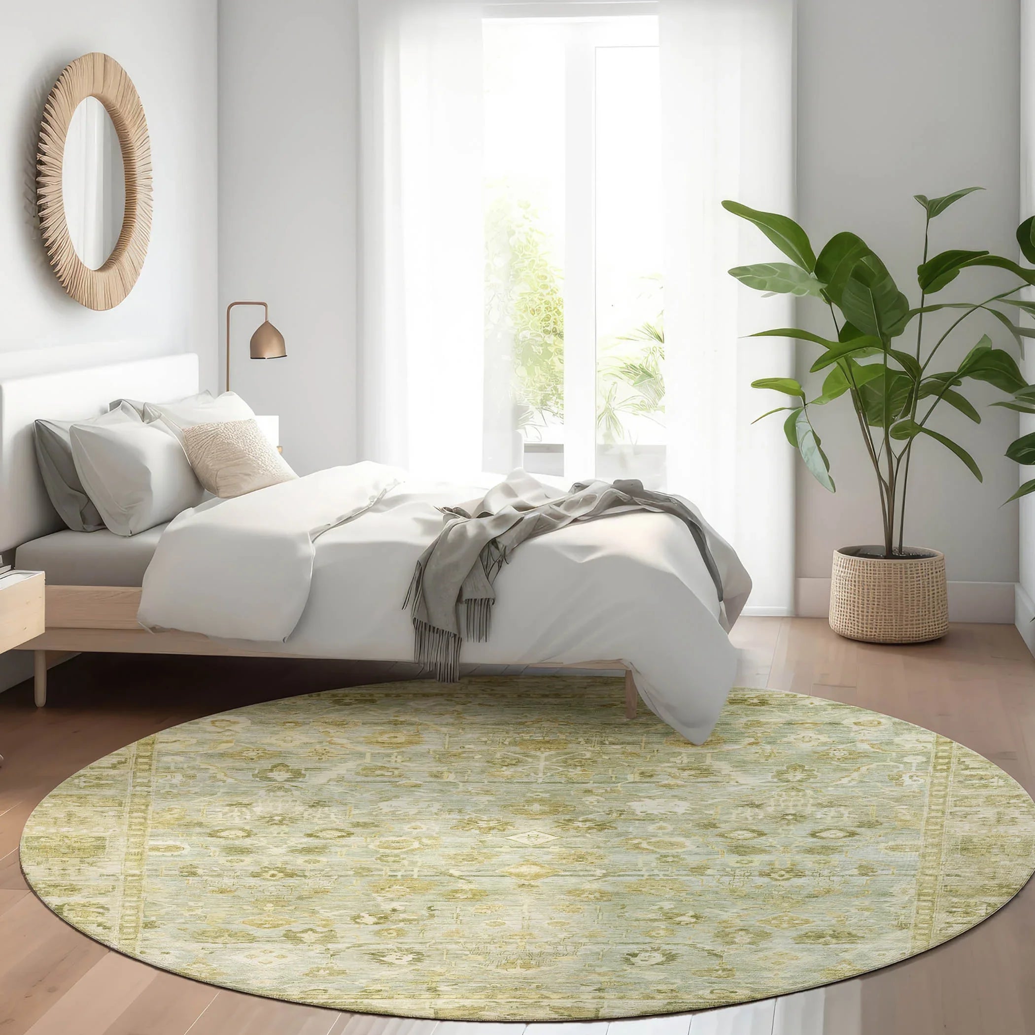 Addison Rugs Laeel Green Washable Indoor-Outdoor Rug