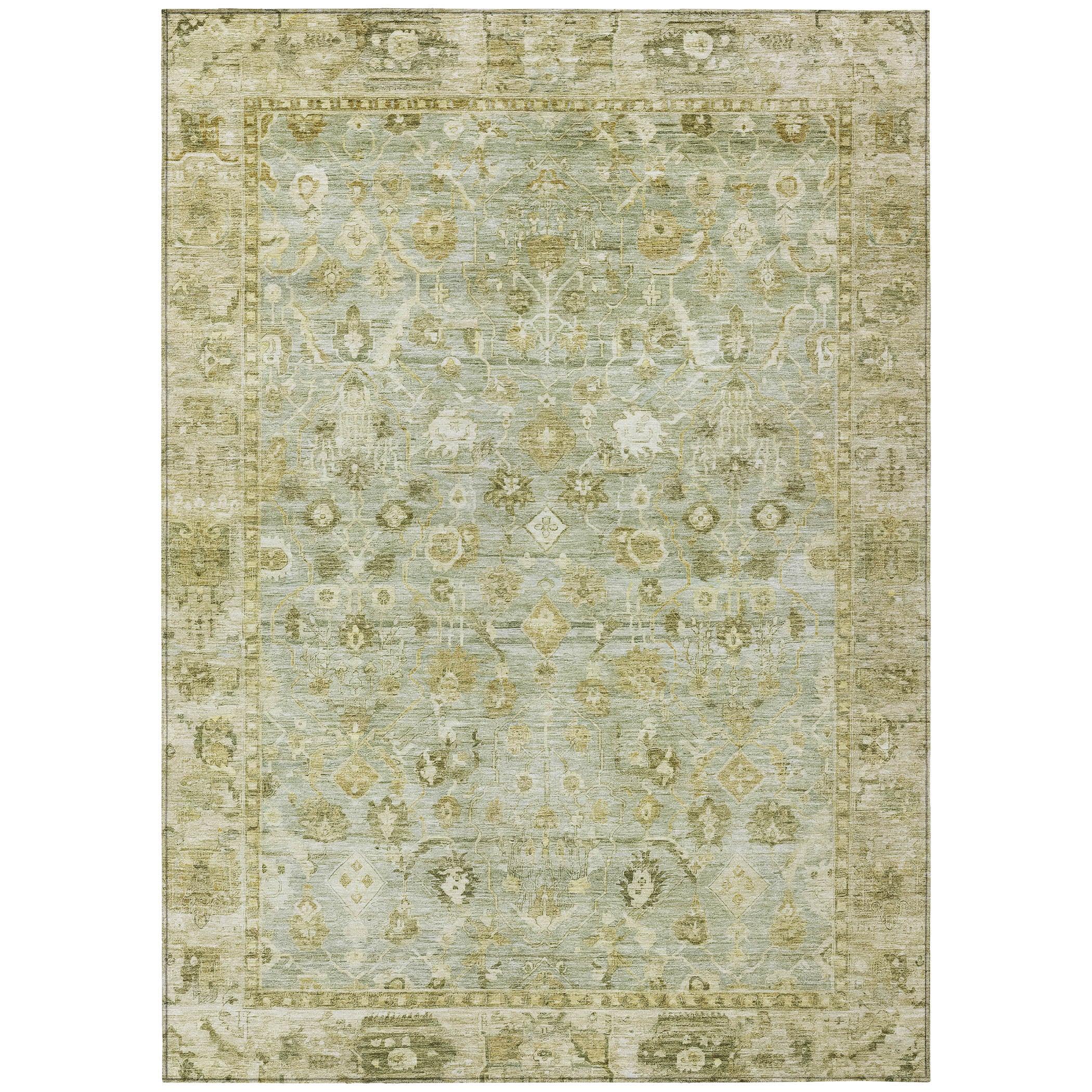 Addison Rugs Laeel Green Washable Indoor-Outdoor Rug