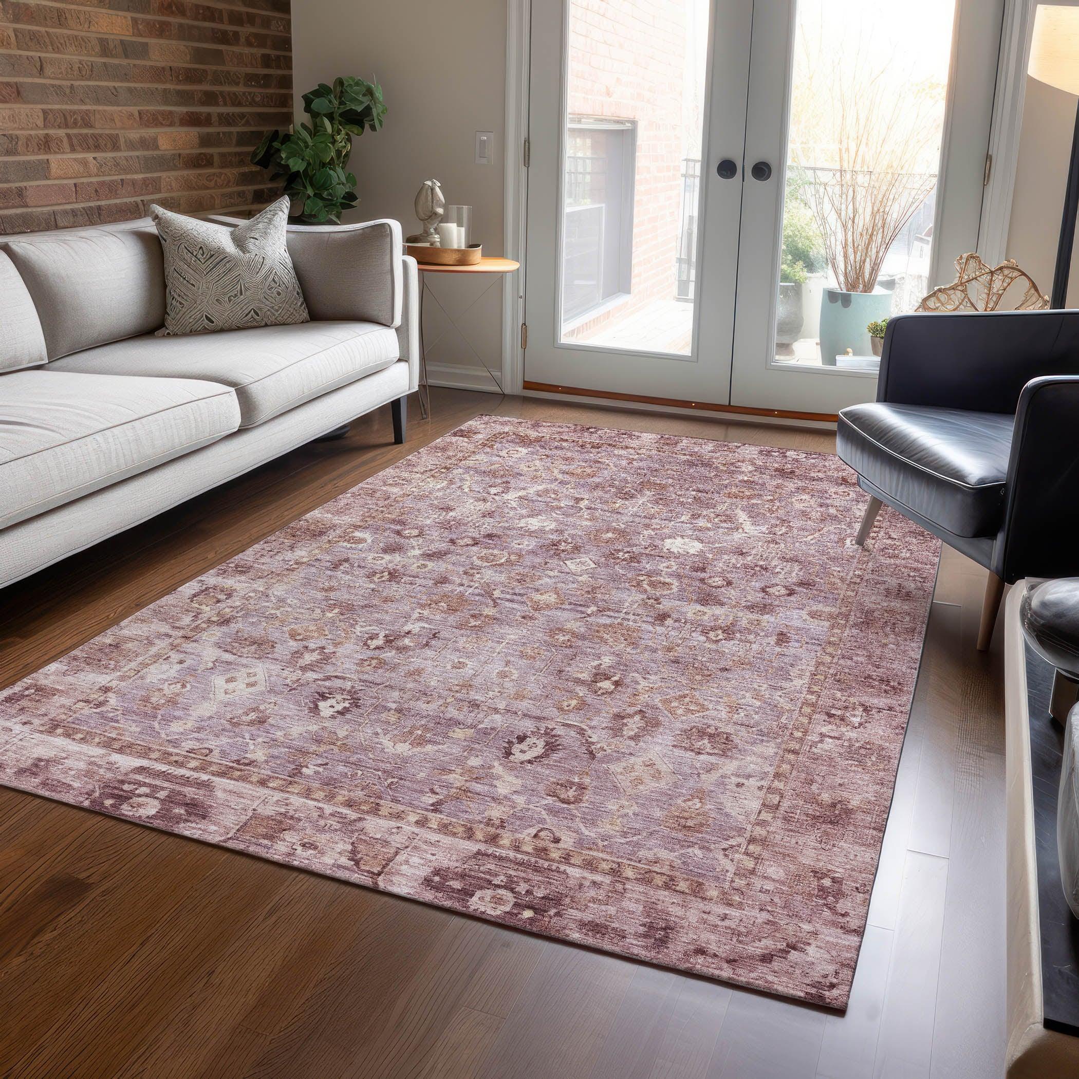 Addison Rugs Laeel Pink Washable Indoor-Outdoor Rug
