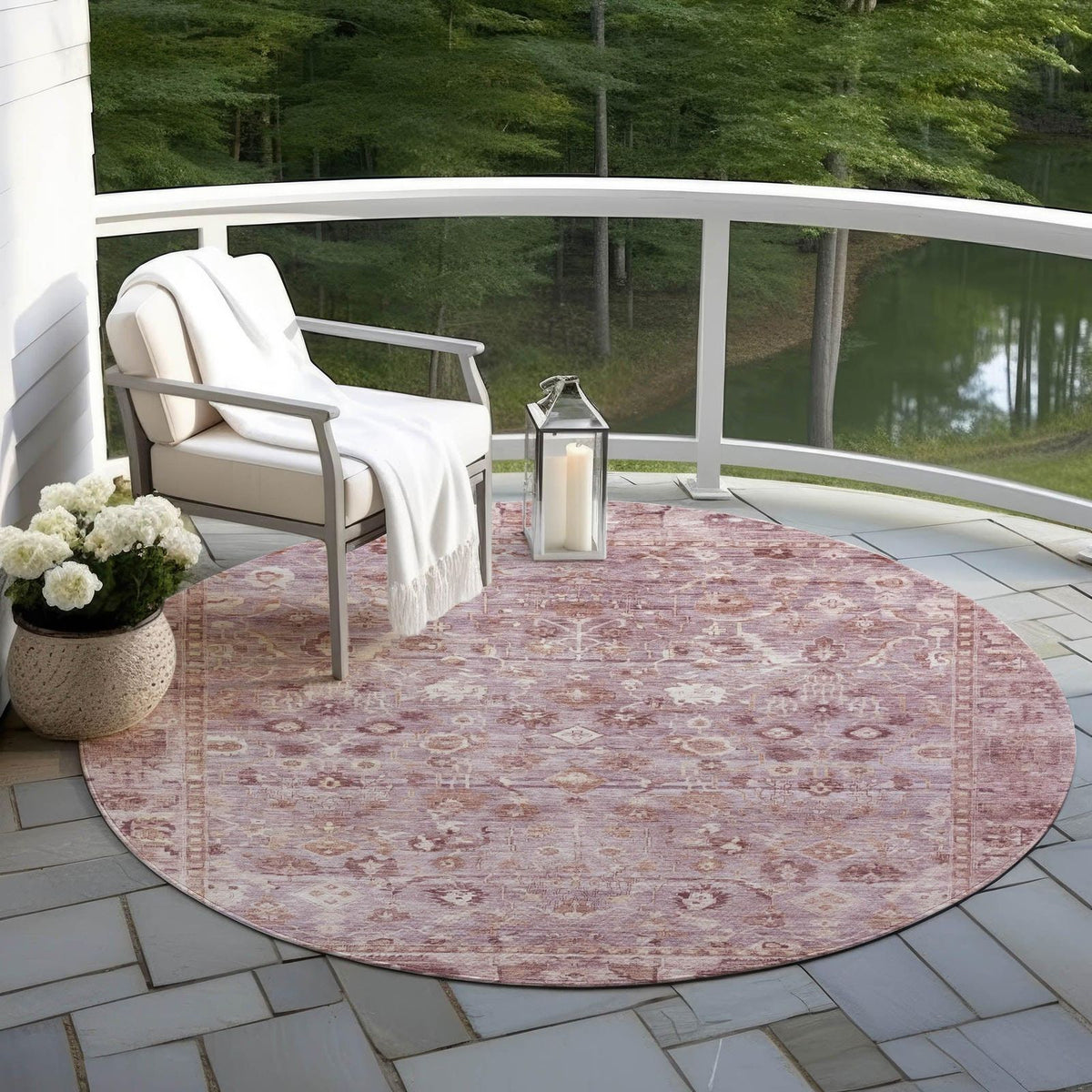Addison Rugs Laeel Pink Washable Indoor-Outdoor Rug