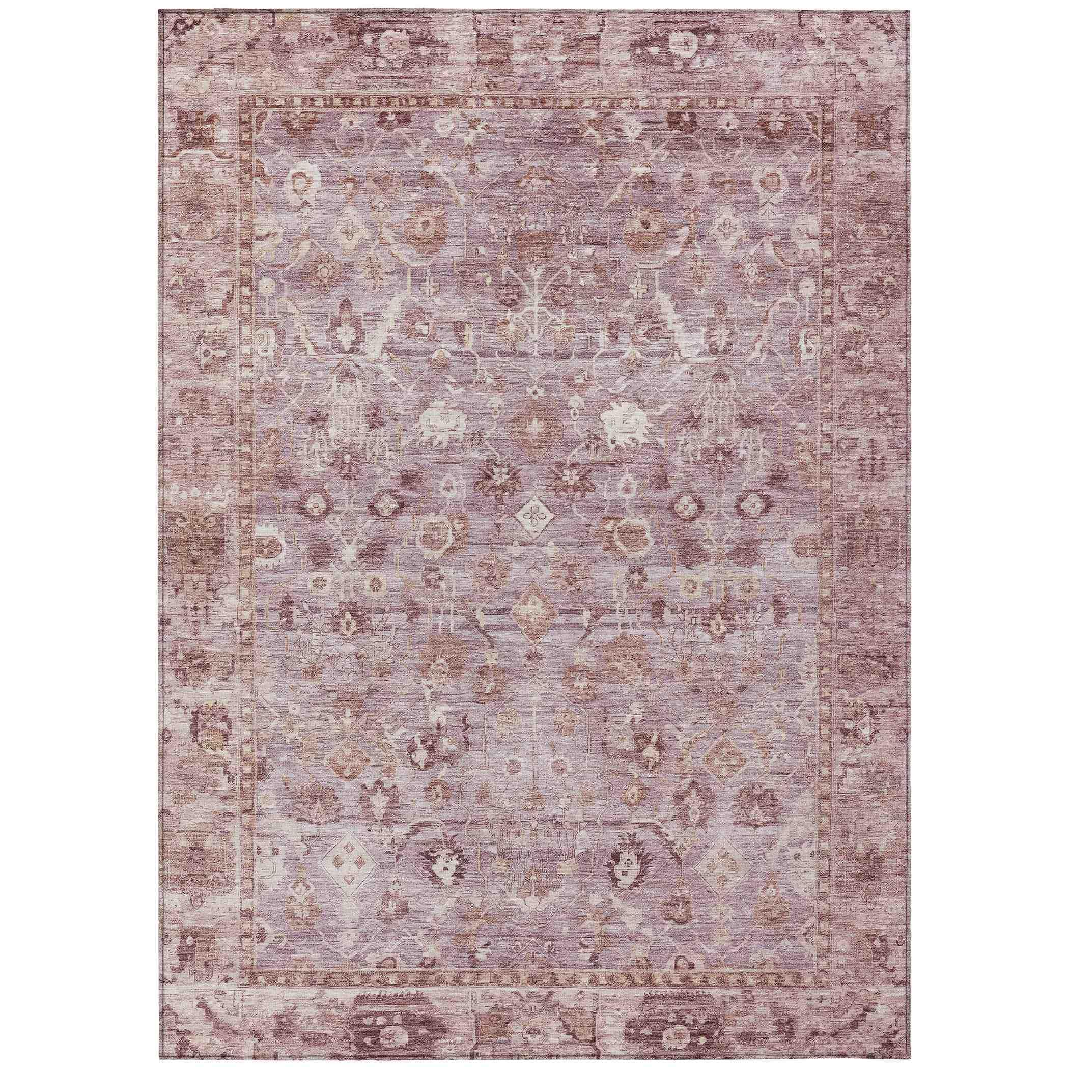 Addison Rugs Laeel Pink Washable Indoor-Outdoor Rug