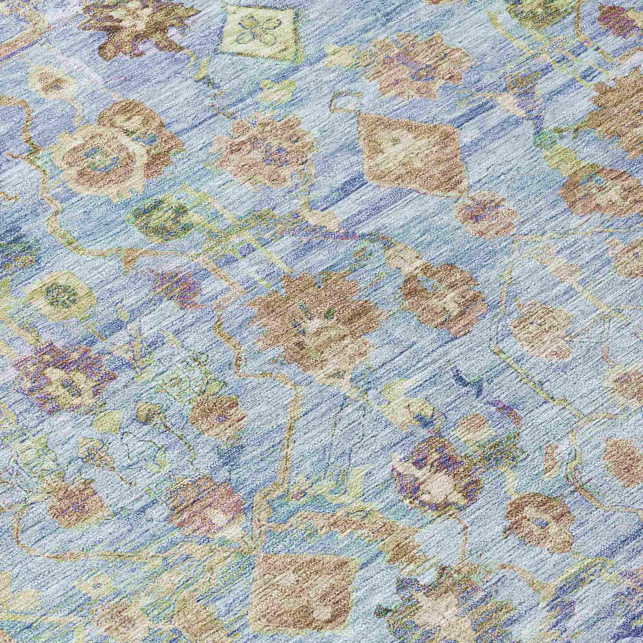 Addison Rugs Laeel Seafoam Washable Indoor-Outdoor Rug