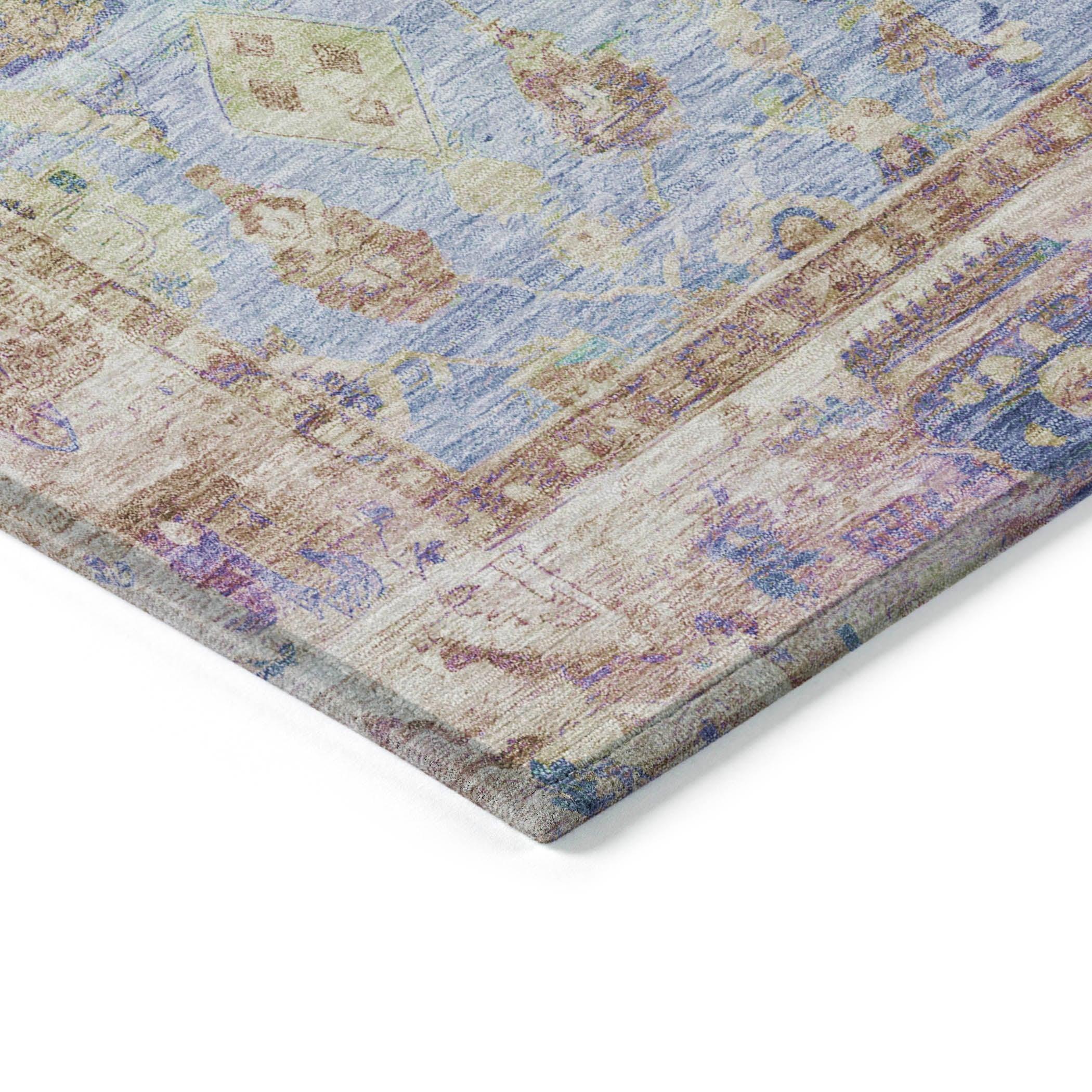 Addison Rugs Laeel Seafoam Washable Indoor-Outdoor Rug