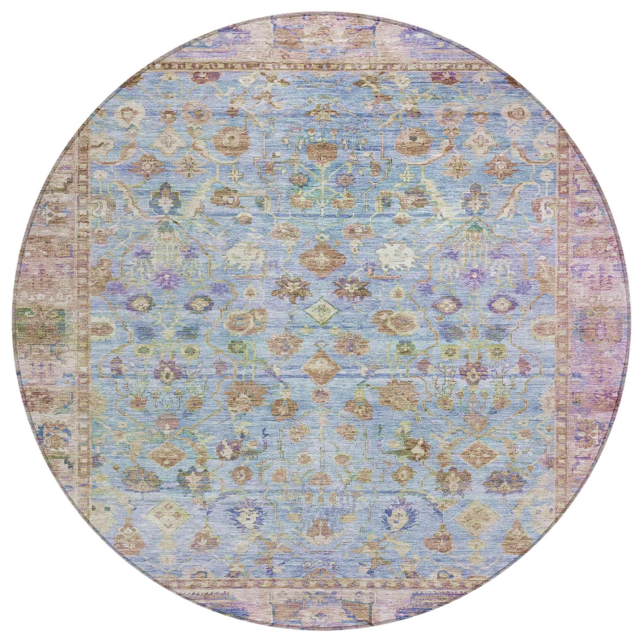 Addison Rugs Laeel Seafoam Washable Indoor-Outdoor Rug