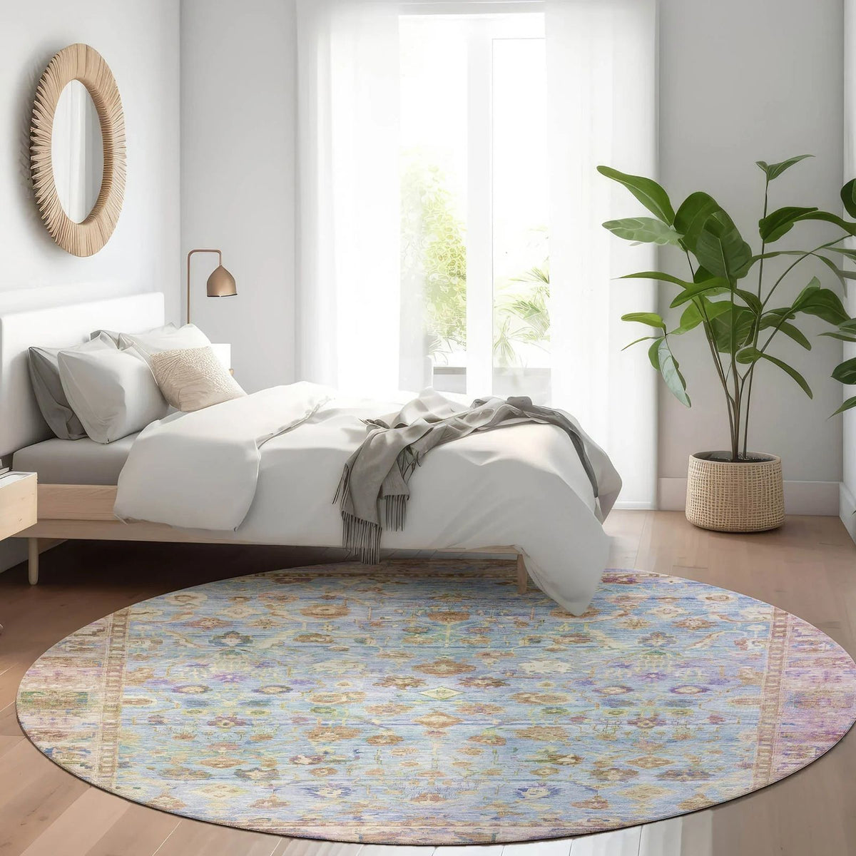 Addison Rugs Laeel Seafoam Washable Indoor-Outdoor Rug