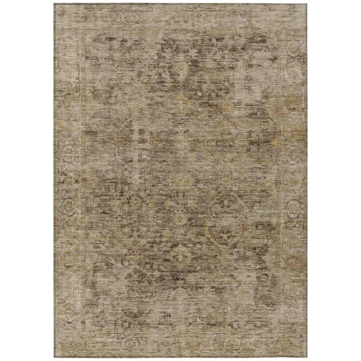Addison Rugs Laeon Brown Washable Indoor-Outdoor Rug