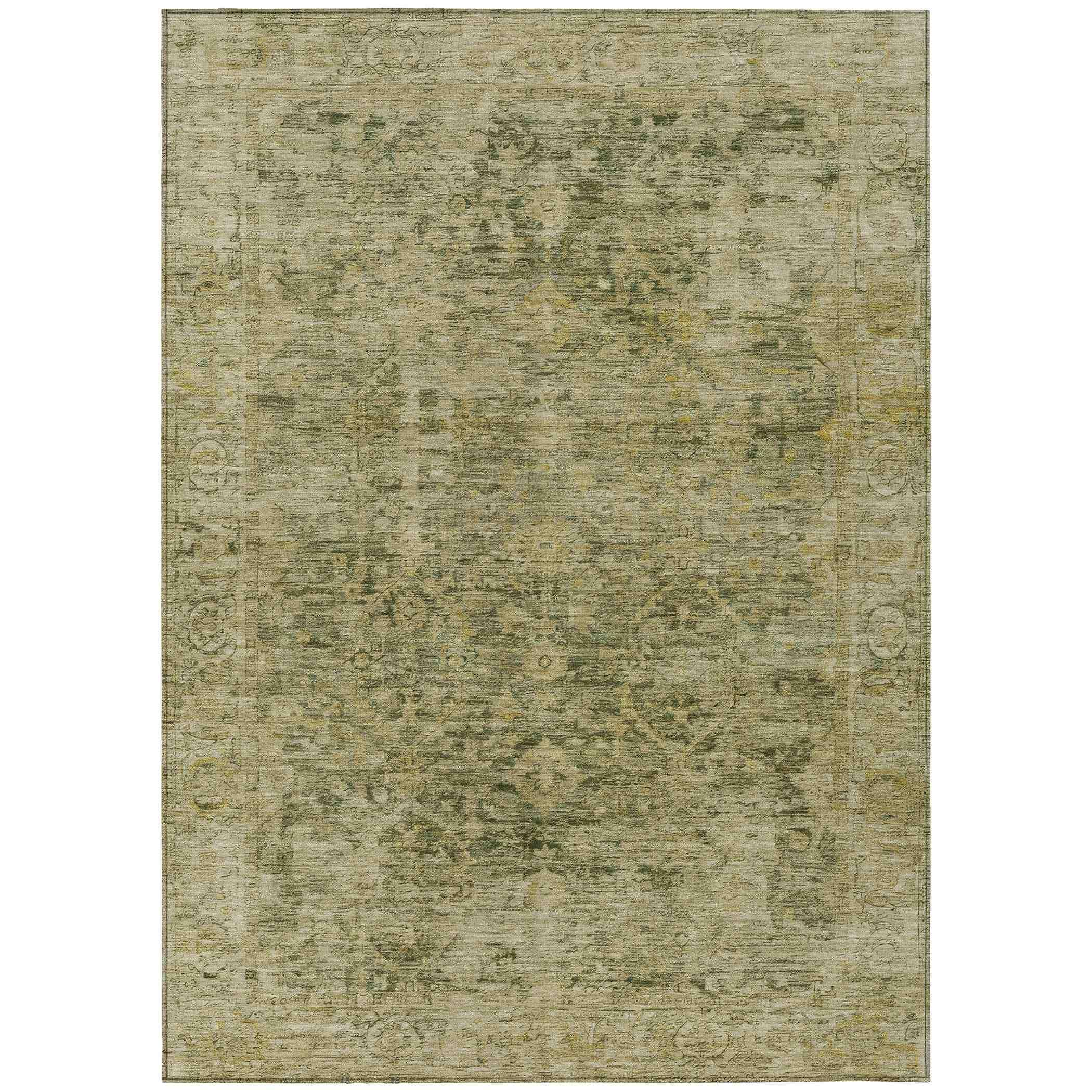 Addison Rugs Laeon Green Washable Indoor-Outdoor Rug