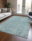Addison Rugs Laeora Blue Washable Indoor-Outdoor Rug