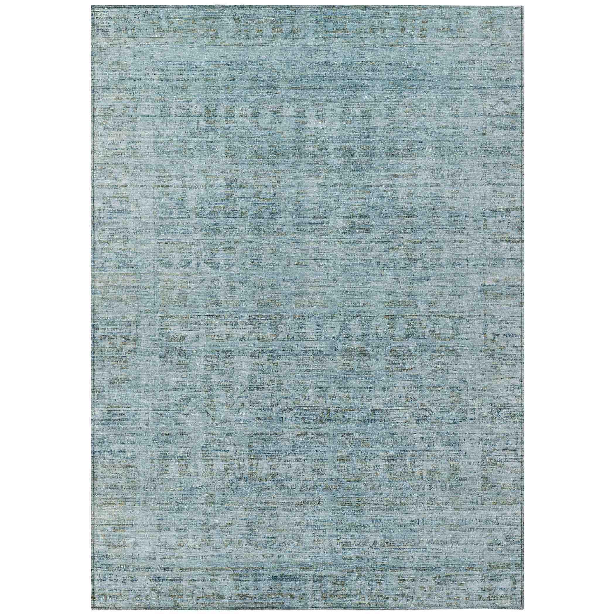 Addison Rugs Laeoril Blue Washable Indoor-Outdoor Rug