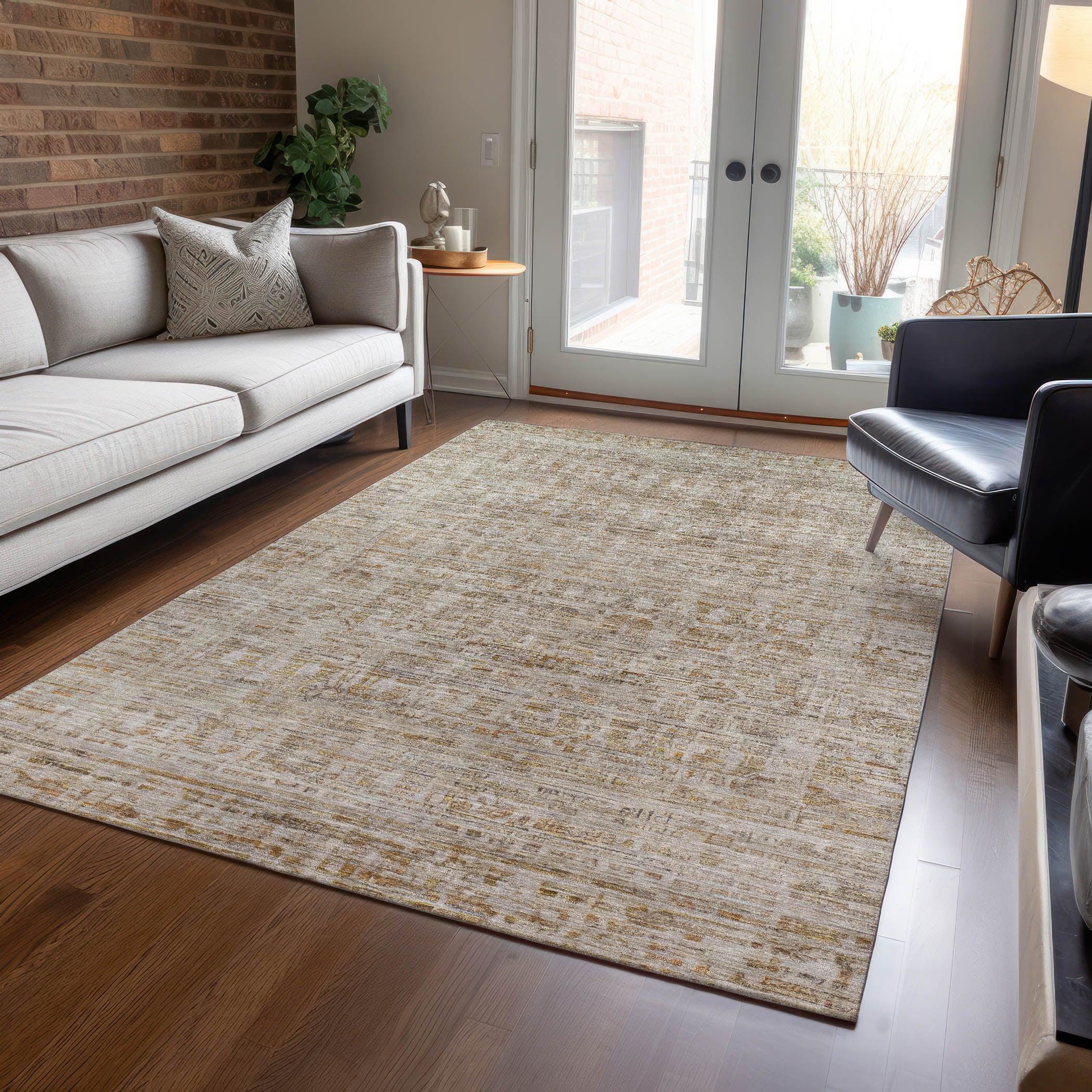Addison Rugs Laeoril Brown Washable Indoor-Outdoor Rug