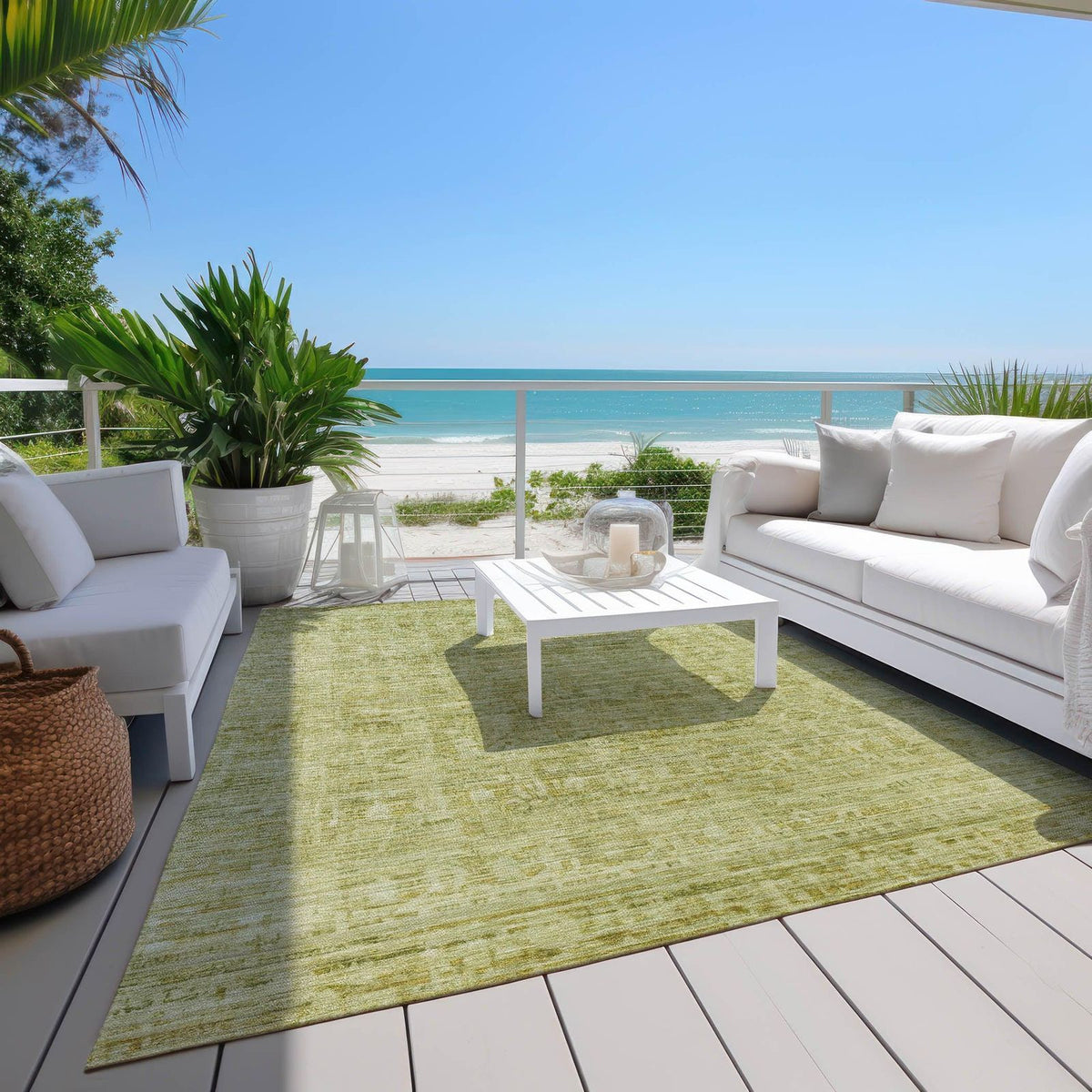 Addison Rugs Laeoril Green Washable Indoor-Outdoor Rug
