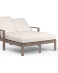 Laguna Sunbrella Outdoor Double Chaise Lounge-Outdoor Chaises-Sunset West-Canvas Natural-LOOMLAN